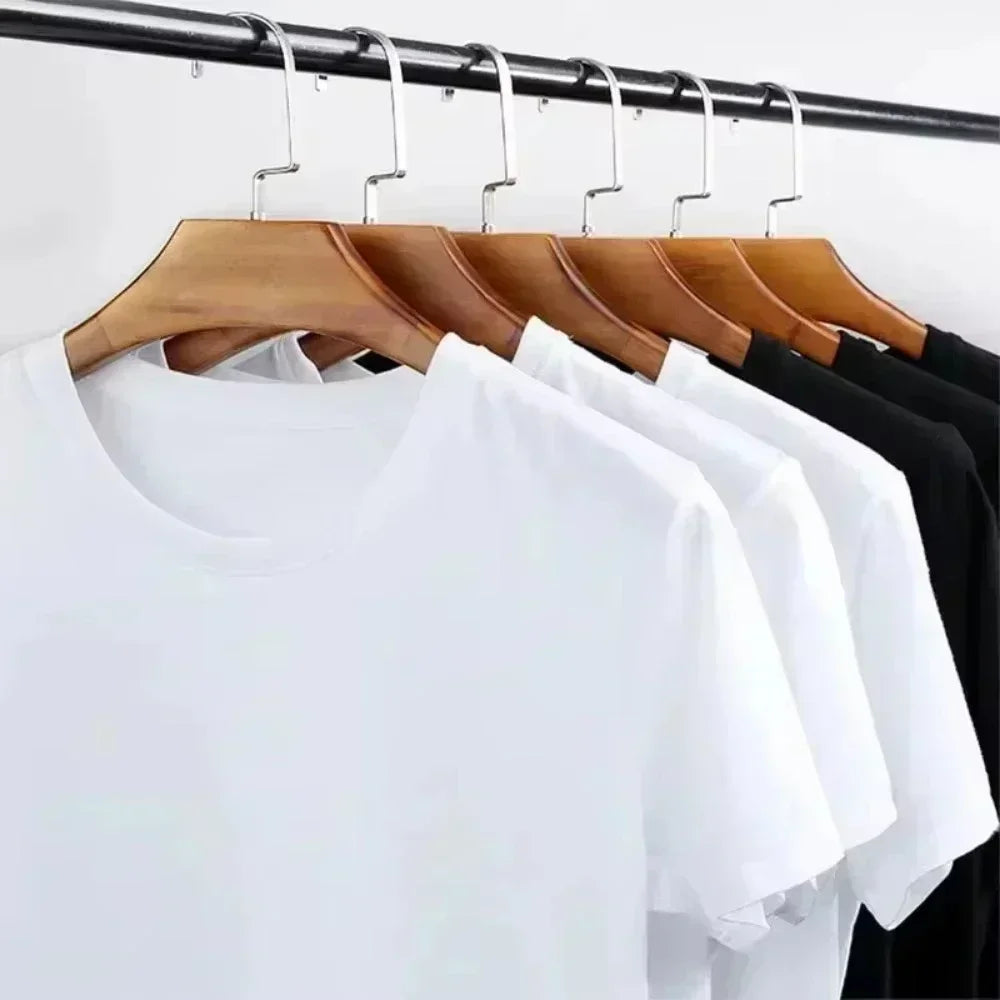 Graphic Round Neck Pure Cotton High Street New Women Printed T-shirt Trendy Brand Loose Casual Couple American Harajuku Y2k Tops